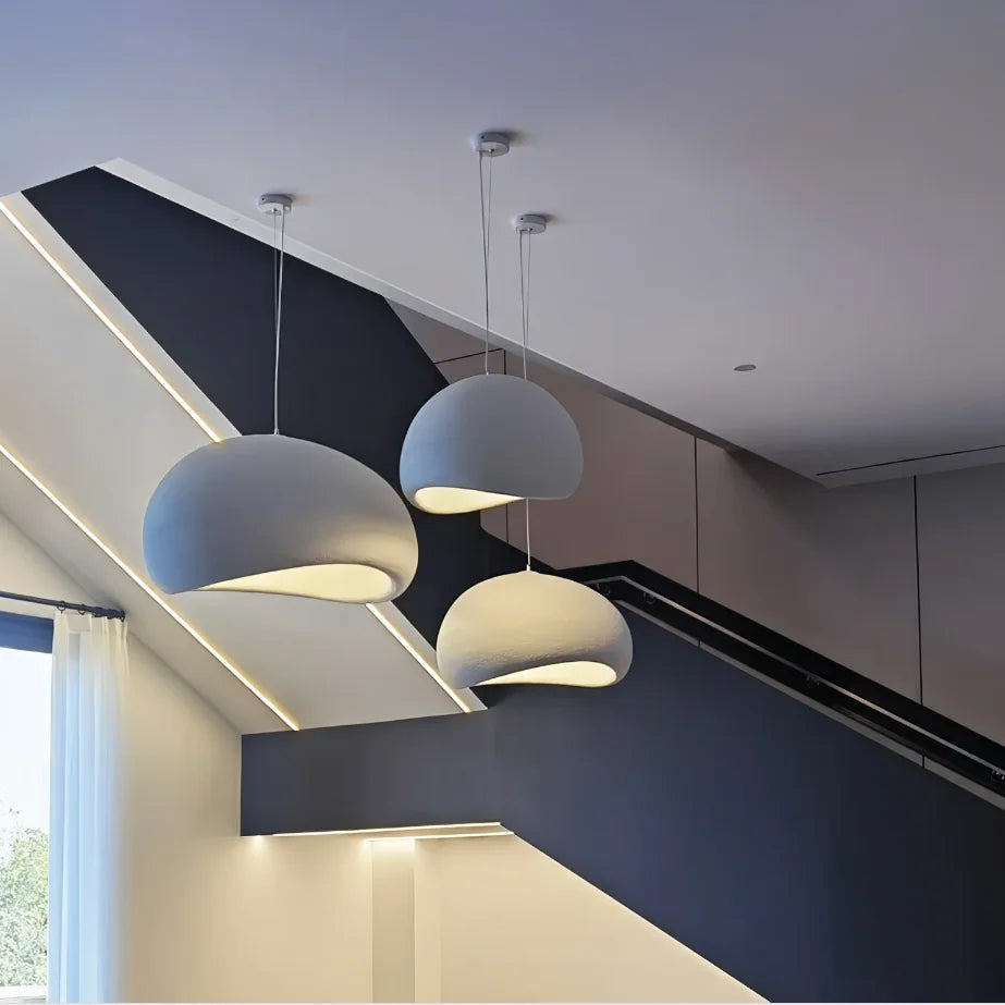 Afralia™ Wabi-Sabi Resin Suspension Chandelier for Living Room Bedroom - Ceiling Hanging Lamp