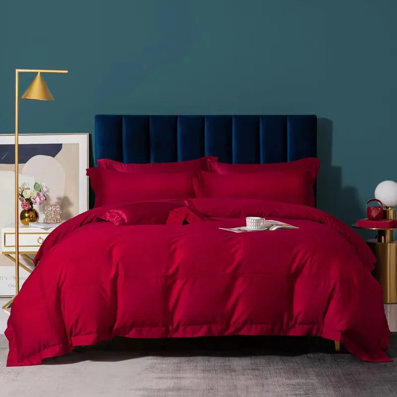 Afralia™ 1000TC Egyptian Cotton Luxury Hotel Bedding Set: Duvet Cover, Sheet Set, Pillowcases