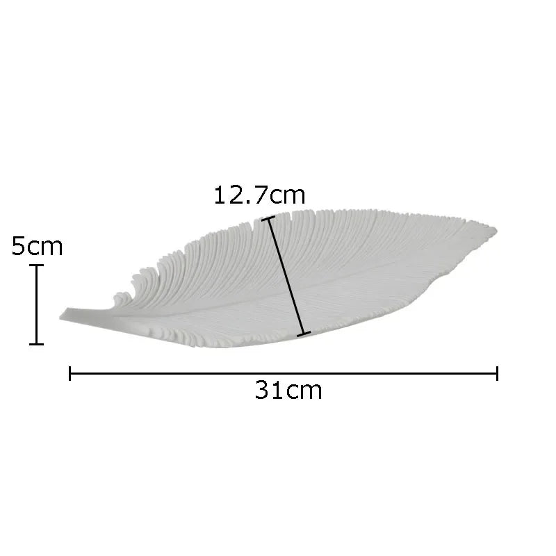 Afralia™ Leaves Tray Jewelry Stand - Multicolour Earrings & Necklace Display Plate