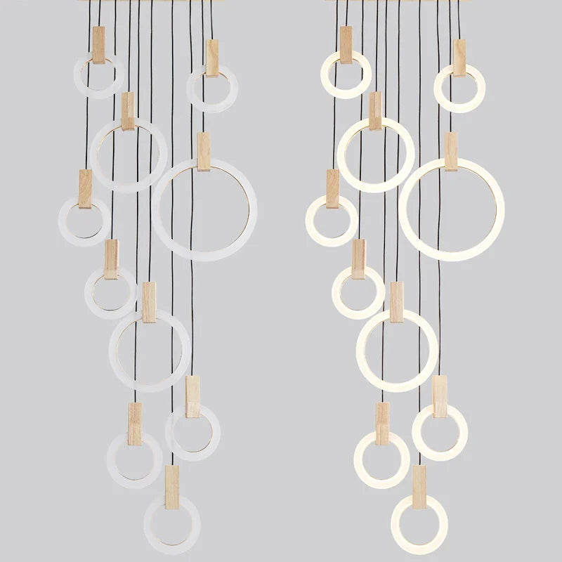 Afralia™ Modern Circle Chandelier: Large Living Room Art Deco Lighting for Hotel Lobby & Office
