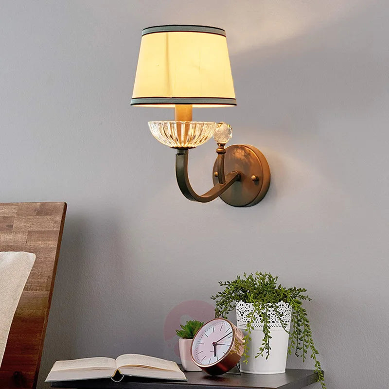 Afralia™ Rural Antique Bedroom Wall Sconce for Hotel Hallway, Living Room Lighting
