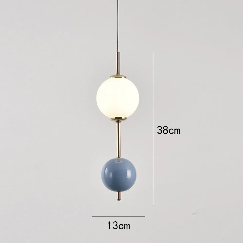 Afralia™ Glass Ball LED Pendant Light for Living Dining Bedroom