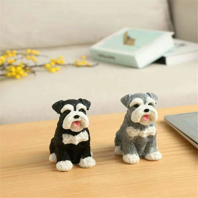 Afralia™ Dog Sculpture for Home Decor - Lifelike Resin Pup Figurine Craft