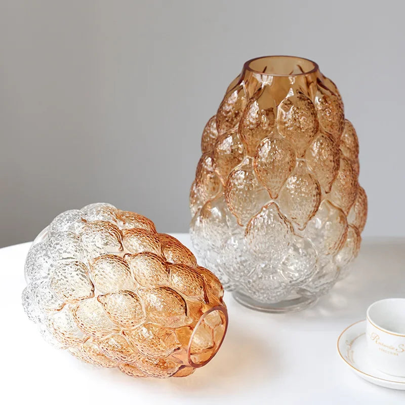 Afralia™ Gradient Glass Vase for Home Decor & Hydroponic Flowers