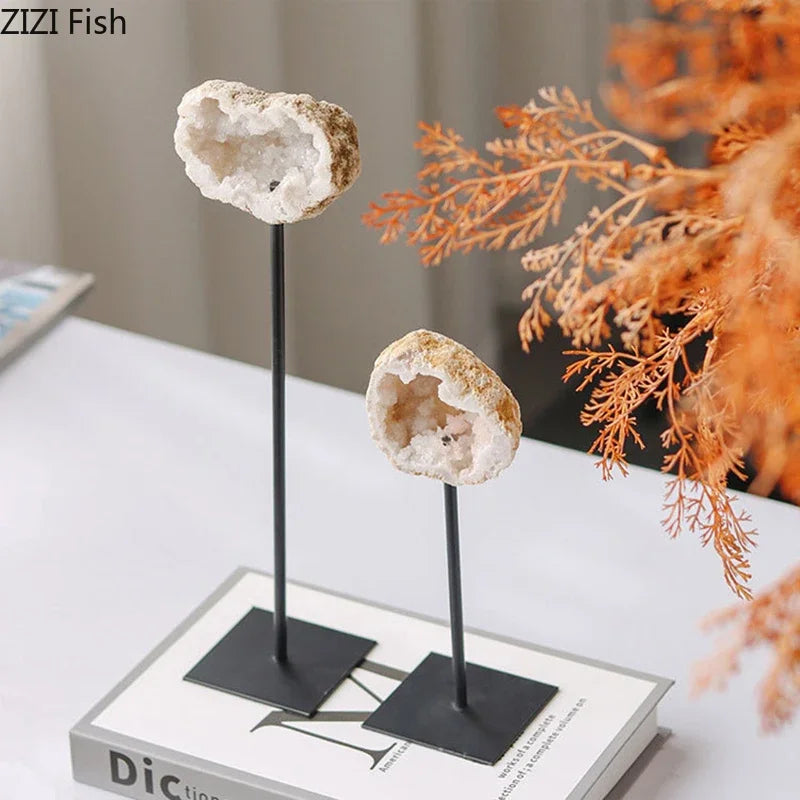 Afralia™ Minimalist Agate Desk Ornament for Stylish Living Room Decor
