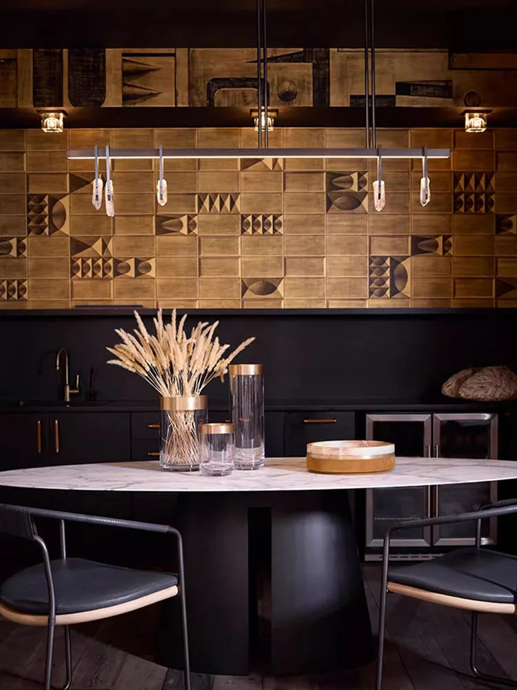 Afralia™ Crystal Pendant Light - Vintage Modern LED Hanging Fixture