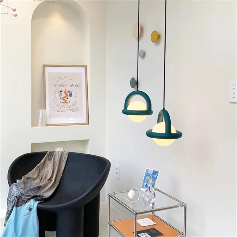 AGO Balloon Pendant Lamp LED Glass Ball Aesthetic Room Decor by Afralia™