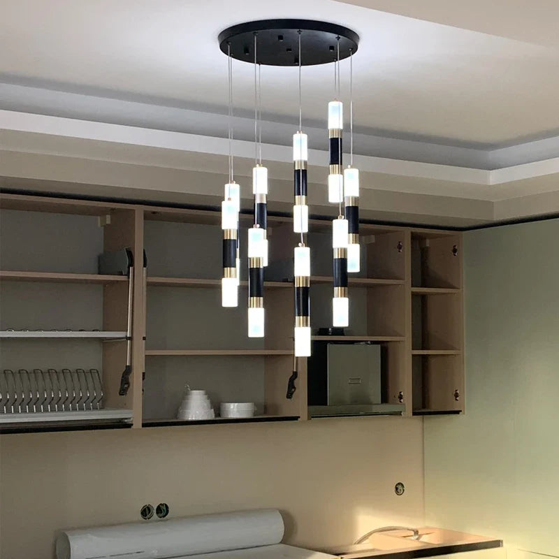 Afralia™ Nordic LED Ceiling Chandelier for Home Decor - Modern Lighting Fixture for Living Room