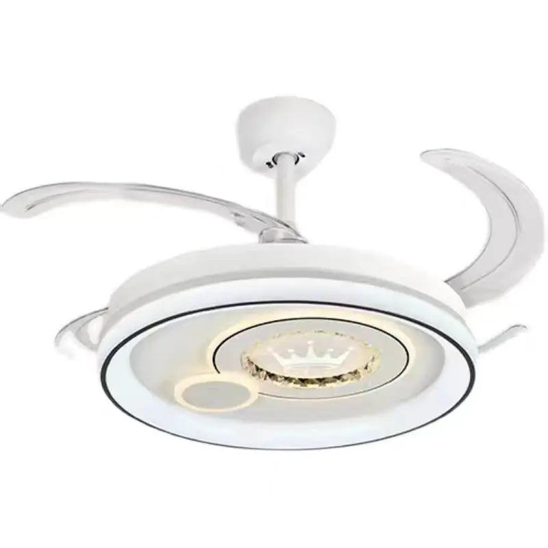 Afralia™ Dimmable Smart Bedroom Ceiling Fan Light with Remote Control