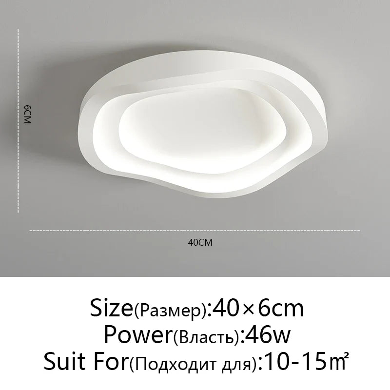 Afralia™ LED Round Ceiling Lamp with Remote Control Dimming for Modern Indoor Lighting