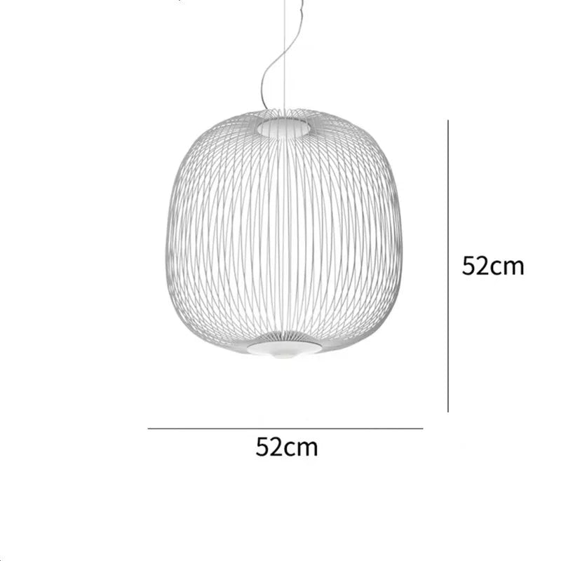 Afralia™ Spokes Pendant: Minimalist Birdcage Hanging Light for Villa, Lobby, Staircase & Home Decor
