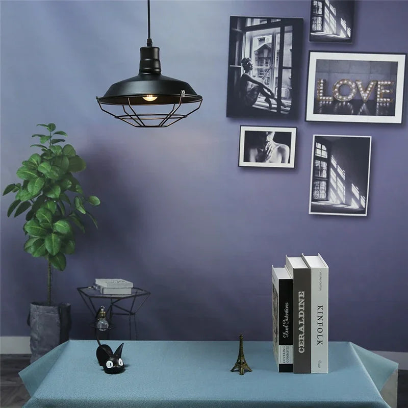 Afralia™ Iron Pendant Lights: Rural Retro Personalized Pot Lid Chandelier