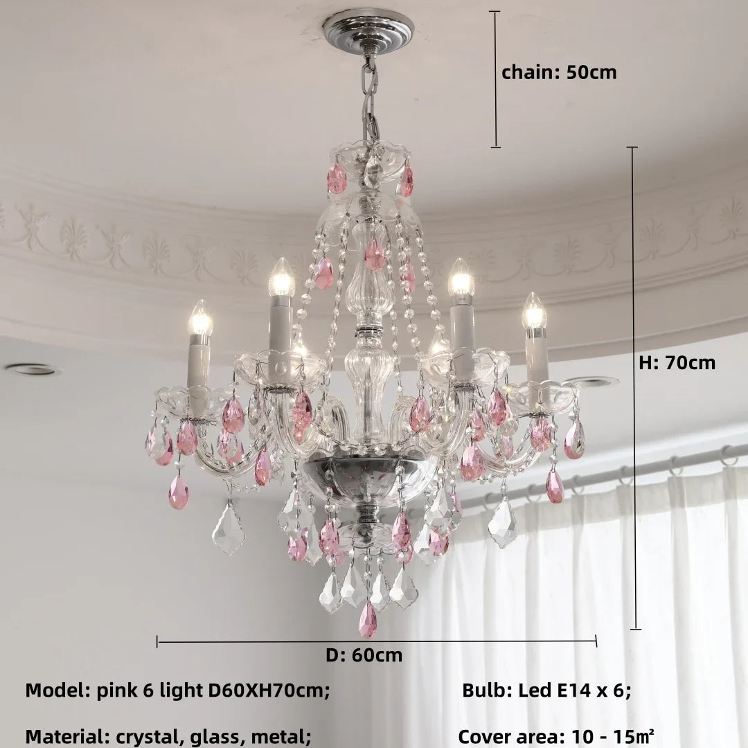 Afralia™ Blue Crystal Chandelier: Luxury E14 Pendant Lights for Living Room and Bedroom