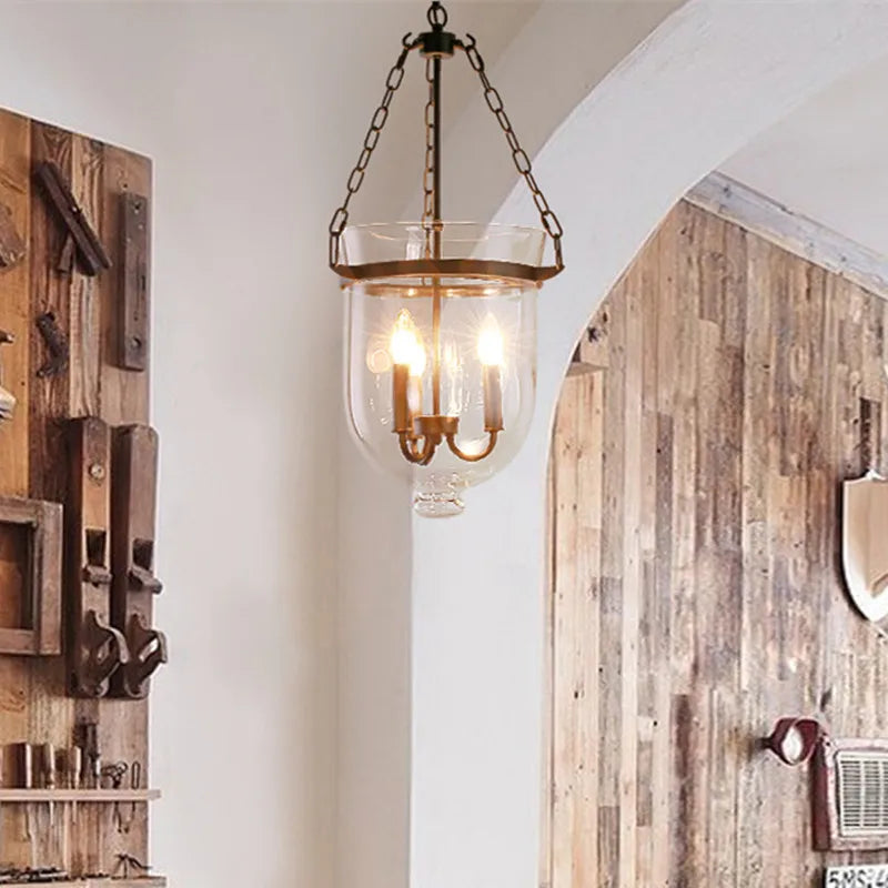 Afralia™ Black Vintage Pendant Lamp for Living Bedroom Restaurant Bar - Indoor Farmhouse Chandelier