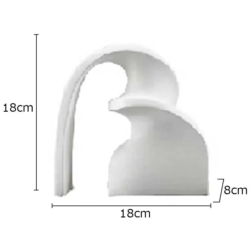 Afralia™ Silver Ribbon Abstract Sculpture Desk Ornament Spiral Twist Artwork Statue Aesthetics