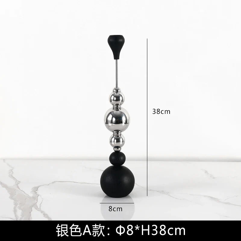 Afralia™ Golden Stainless Steel Candle Holder for Wedding Decor