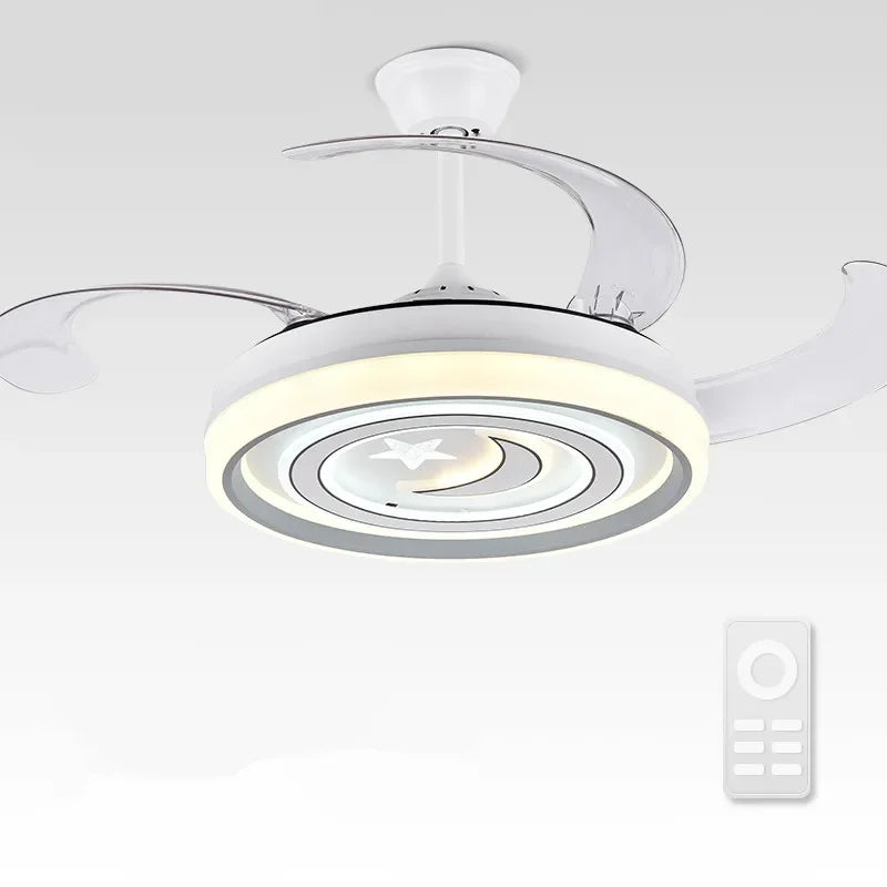 Afralia™ Smart Ceiling Fan Light with Remote Control & Silent Design