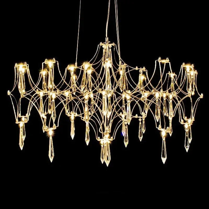 Afralia™ Crystal Chandelier: Luxury Modern Starry Ceiling Light for Living Room, Bedroom, Restaurant