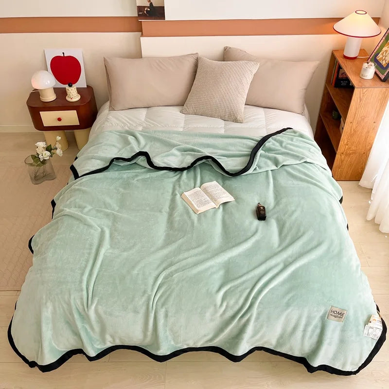 Afralia™ Milk Velvet Blanket: Cozy Flannel Sofa Cover for All Seasons