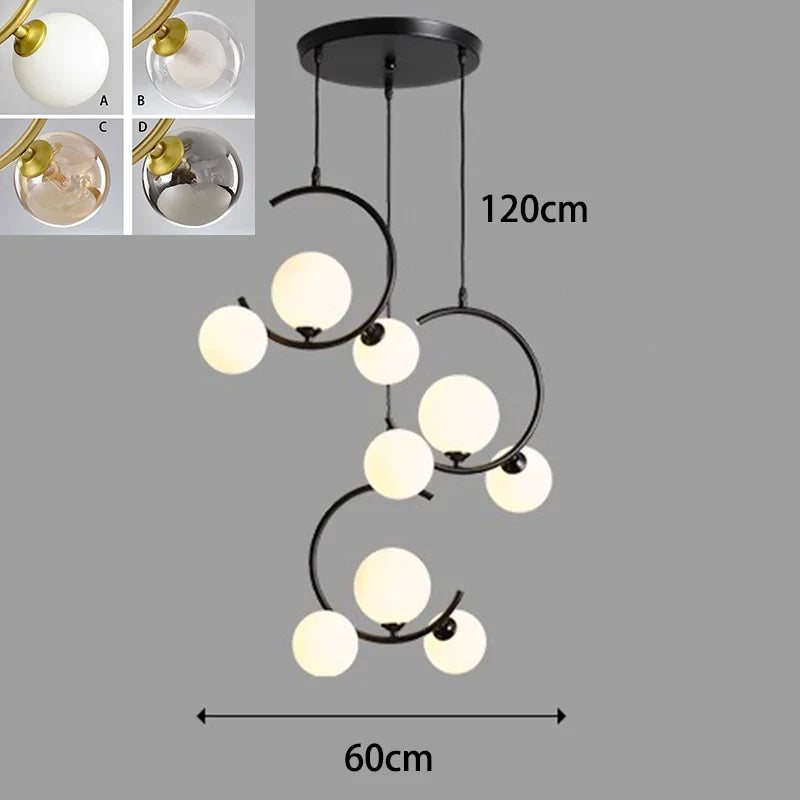 Afralia™ Modern LED Pendant Light Chandeliers for Living and Dining Room