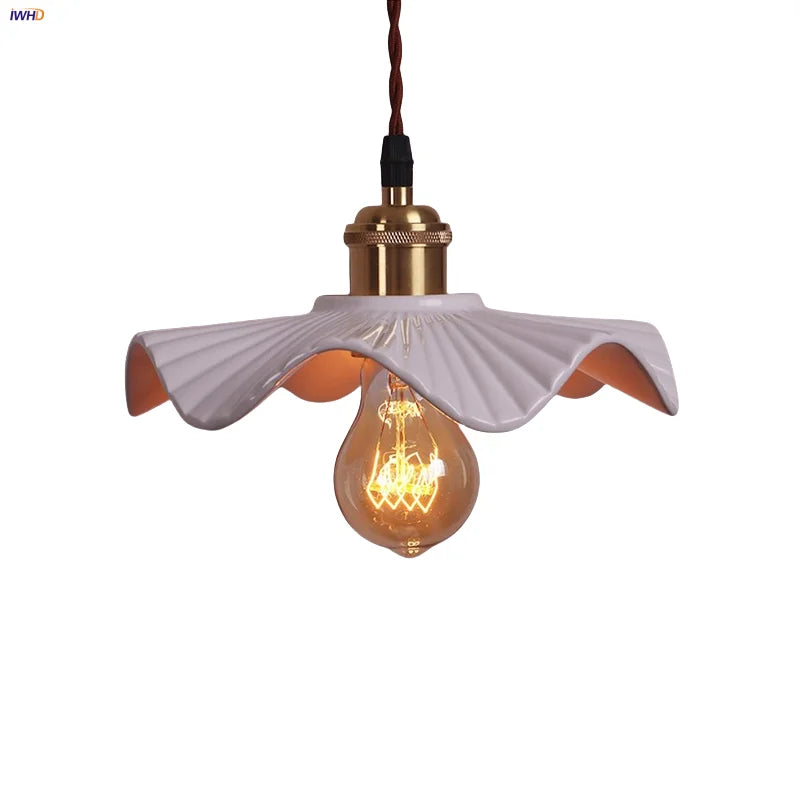 Afralia™ White Ceramic LED Pendant Light - Modern Nordic Design for Home Decor