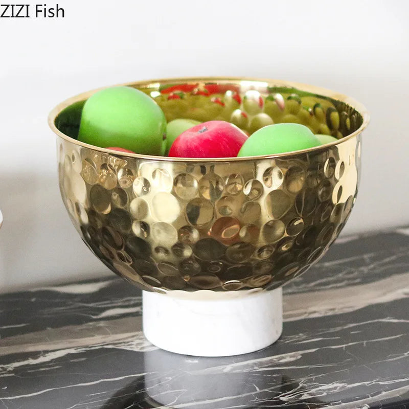 Afralia™ Hammer Pattern Fruits Bowl: Elegant Storage Tray for Snacks, Nuts, and Desserts at Home