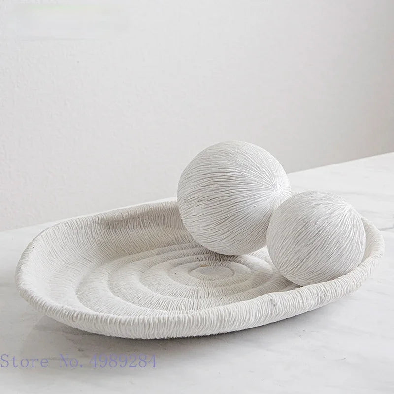 Afralia™ Resin Flower Vase and Tray Set - Modern Home Decoration