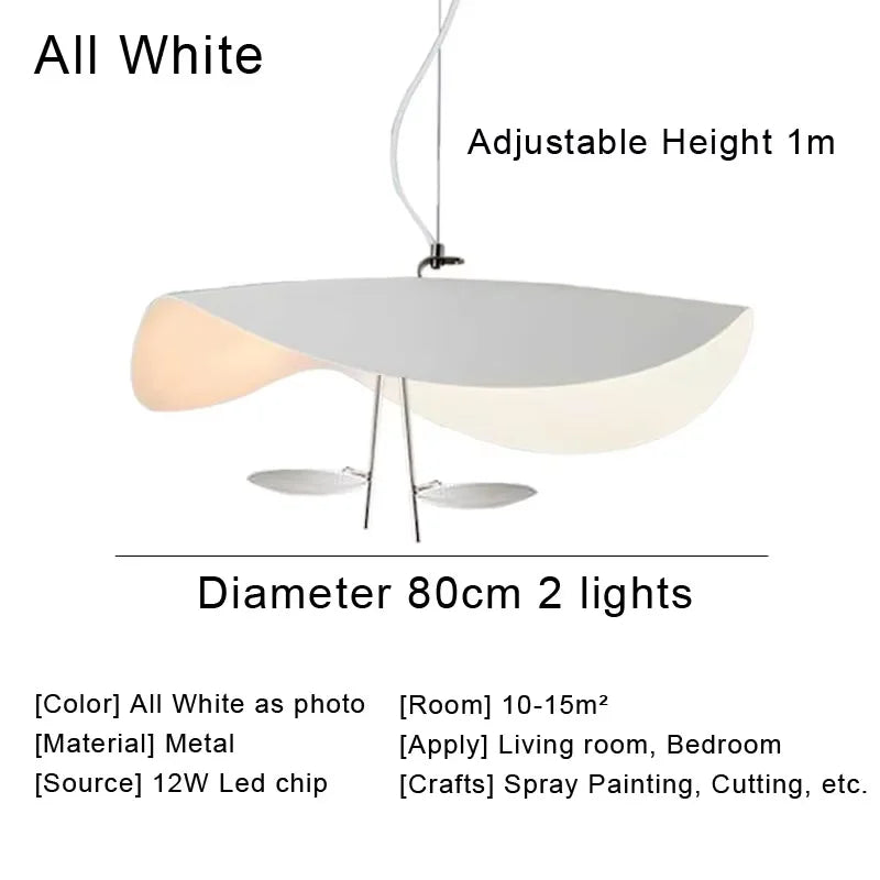 Afralia™ Lederam Manta Pendant - Industrial Retro Style White/Black Ceiling Lamp