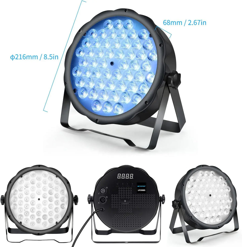 Afralia™ Big Dipper 54x1.5W RGB LED Par Light Stage Lights - 2pcs