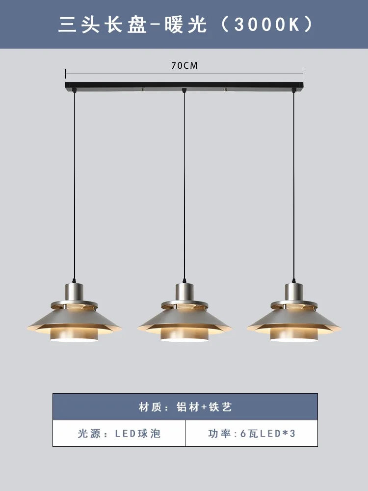 Afralia™ Industrial Retro LED Bedside Pendant Lights for Bedroom, Kitchen, Dining Room