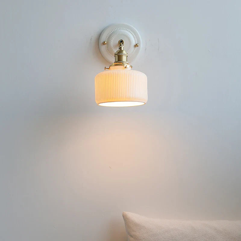 Afralia™ Ceramic LED Wall Lamp Bedroom Kitchen Bathroom Mirror Bedside Stair Light