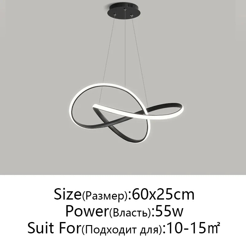 Afralia™ LED Chandelier Light: Modern Aluminum Acrylic Pendant for Dining Room & Restaurant