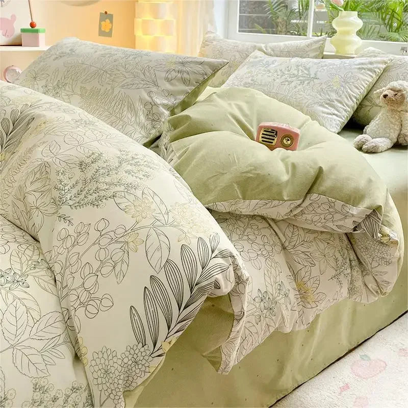 Afralia™ Rural Floral Cotton Comfort Set 200X230Cm Bedclothes