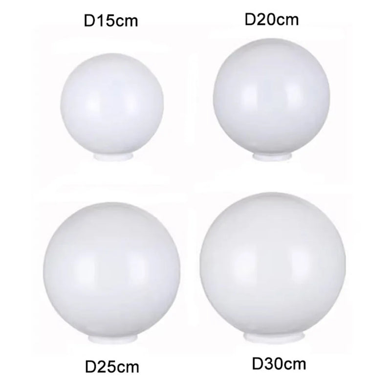 Afralia™ Acrylic Round Globe Lamp Shade for Outdoor Post Pillar Lawn Lighting