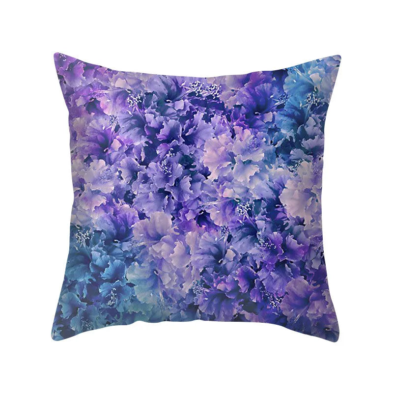 Afralia™ Blue Purple Polyester Pillow Case Throw Pillow Cover for Home Office Bedroom Sofa