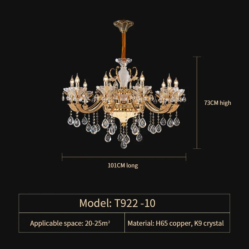 Afralia™ Elegant Crystal Chandelier for Living Room, Dining Room, and Bedroom