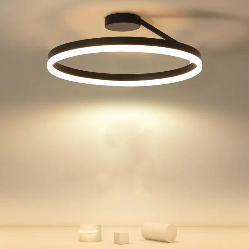 Afralia™ Scandinavia Ring Ceiling Chandelier Dimmable Pendant Light for Living Room