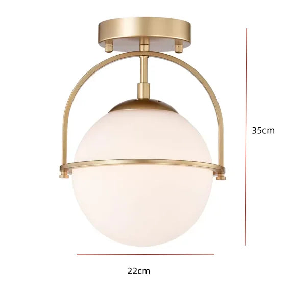 Afralia™ Glass Ball Suspension Ceiling Light for Living Room