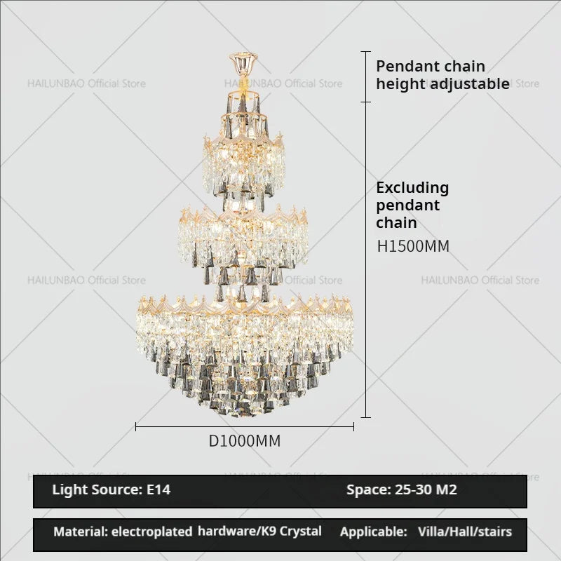 Afralia™ Hollow Crystal Chandelier for Elegant Living Spaces and Luxe Hotel Halls