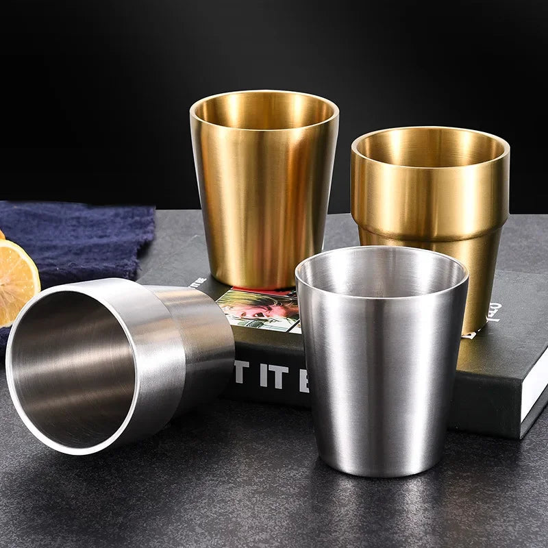 Afralia™ Stainless Steel Double Wall Beer Mug for Coffee, Tea, Water, and Milk.