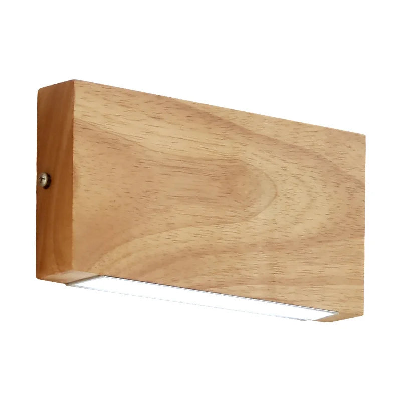 Afralia™ Solid Wood Wall Lamps - Japanese-Style Staircase & Bedroom Decor Lighting