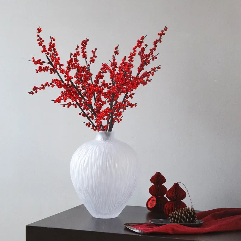 Afralia™ Glass Pleats Vase for Hydroponics and Flower Arrangement