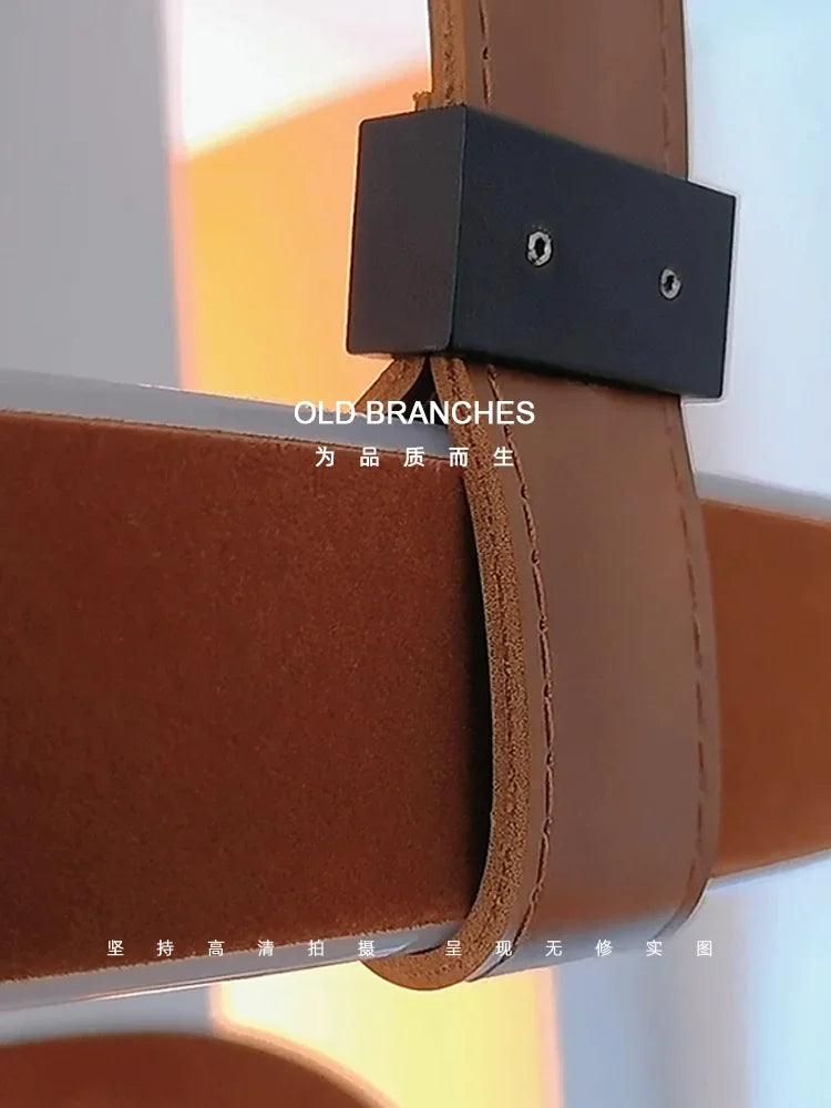 Afralia™ Modern Leather LED Chandelier Dimmable for Home Decoration Lighting Fixtures