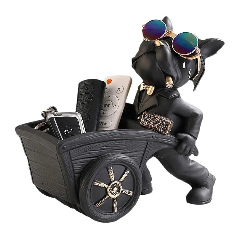 Afralia™ Dog Statue Storage Box Resin Art Sculpture Figurine Home Study Ornament