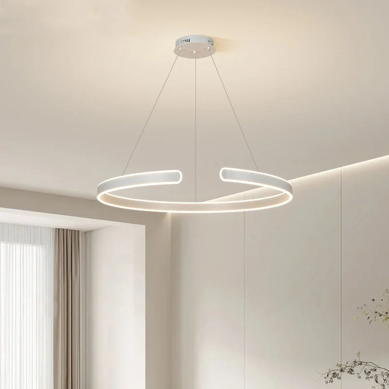 Afralia™ Circle Minimalist LED Pendant Light - Modern Indoor Hanging Lamp
