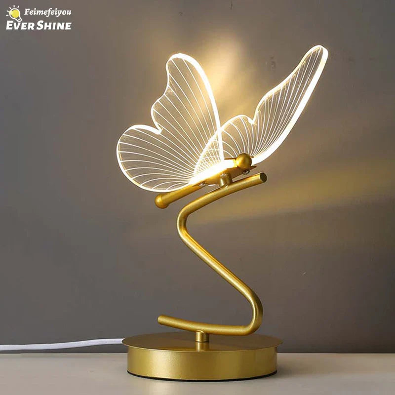 Afralia™ Butterfly LED Table Lamp for Indoor Home Decoration