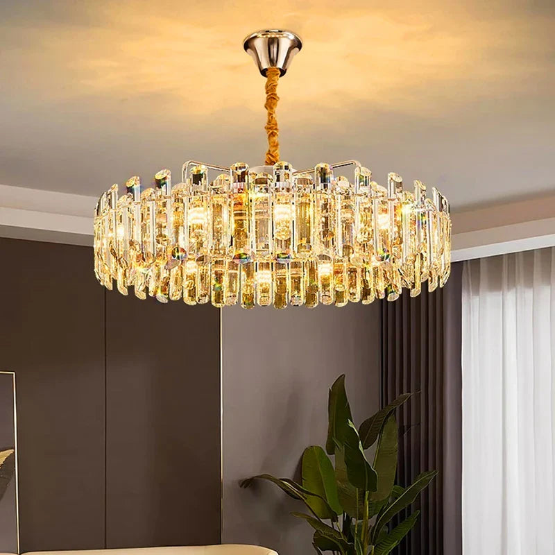 Afralia™ Crystal Chandelier Pendant Light for Living Room Dining Room Ceiling Lighting