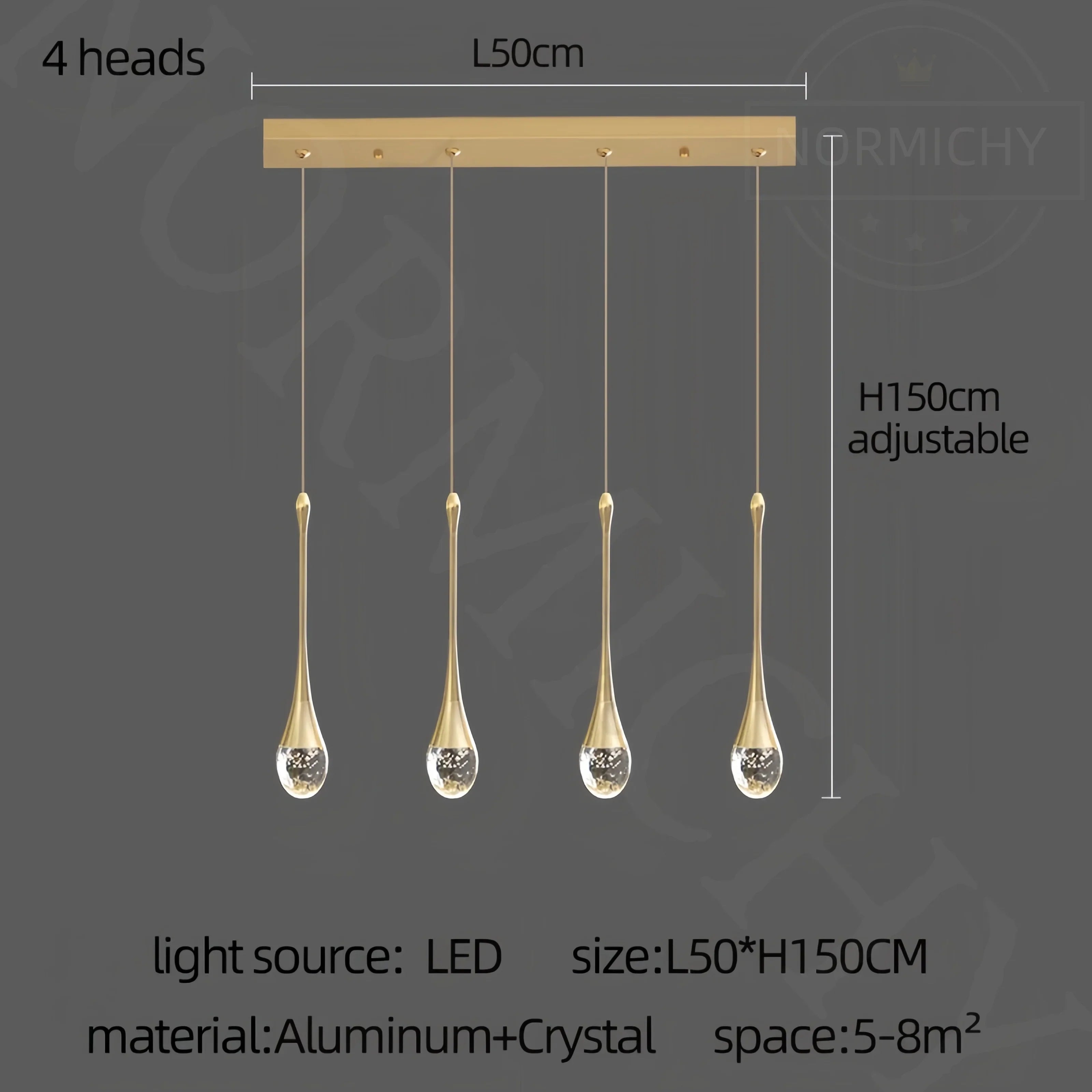 Afralia™ Golden Black Crystal Chandelier for Dining Room, Bedroom, and Living Room