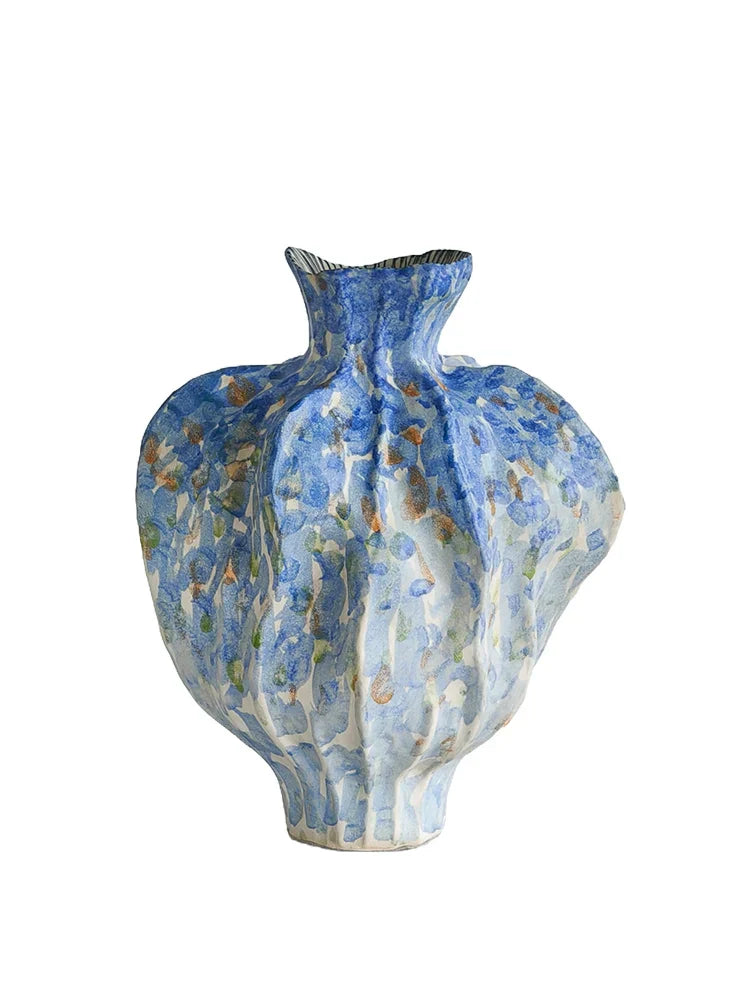 Afralia™ Irregular Porcelain Tulip Vase for Stylish Flower Arrangements