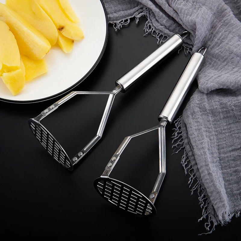 Afralia™ Stainless Steel Potato Masher Kitchen Crusher Easy Mud Press Grinder